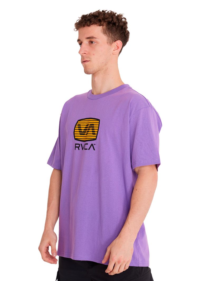 POLERA M/C HOMBRE TRANSISTOR MORADO RVCA