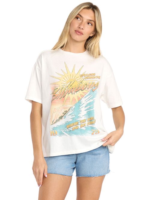 Polera m/c Mujer Where suns collide Blanco Billabong