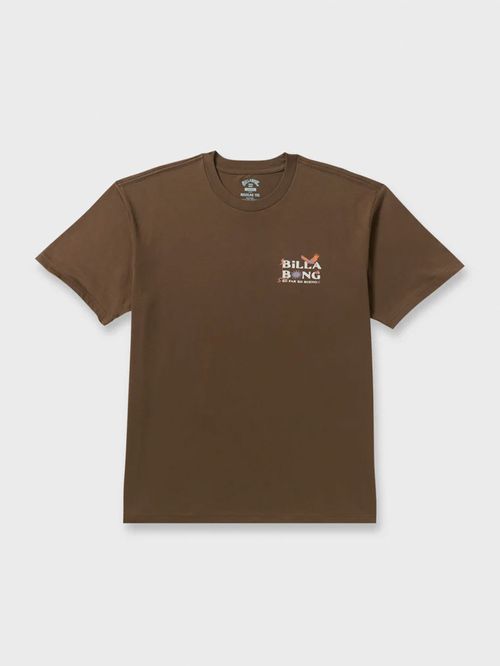 Polera Manga Corta Hombre Land To Sea Regular Café Billabong