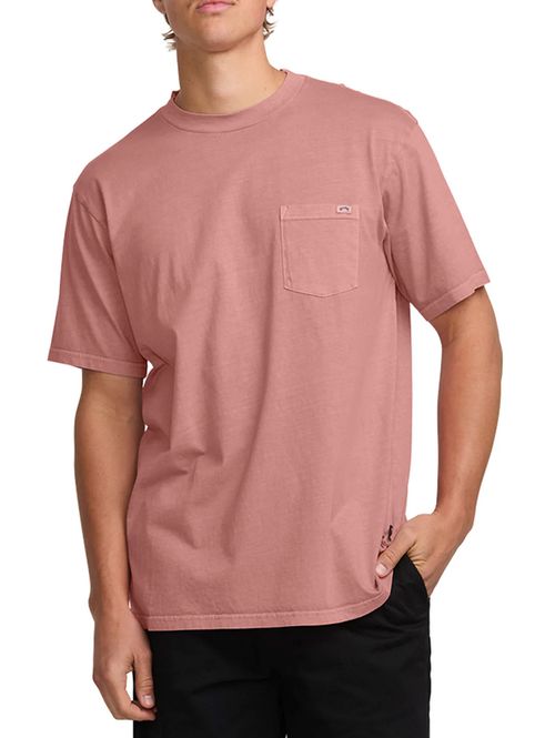 Polera Manga Corta Hombre Essential Premium Rosada Billabong