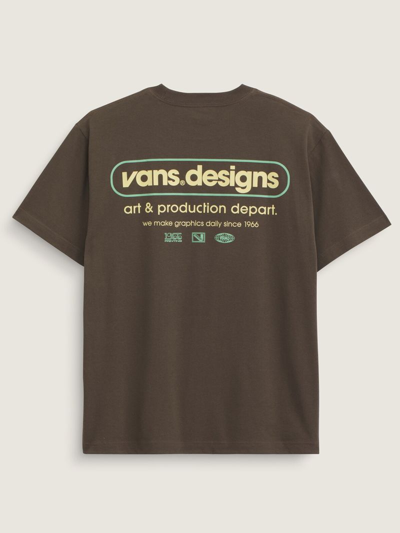 Polera M/C Hombre Art Production Café Vans