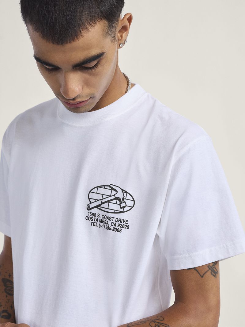 Polera M/C Hombre Service Repair Blanco Vans