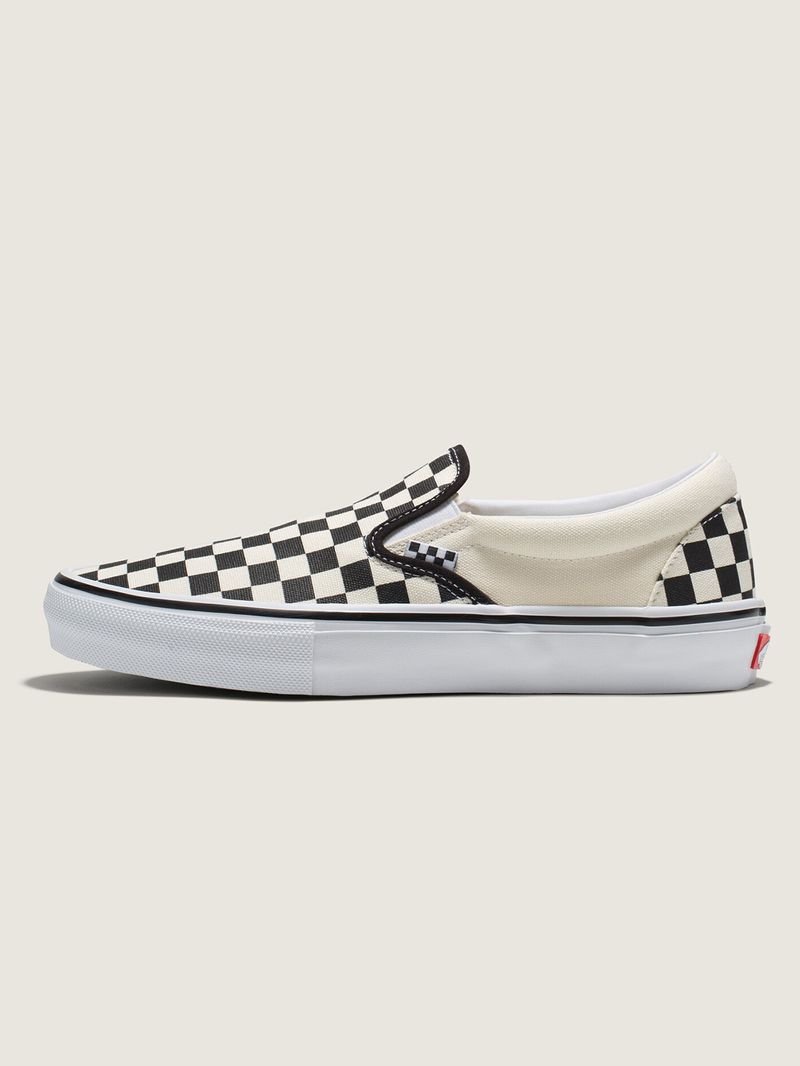 Zapatillas Mn Skate Slip-On (Checkerboard) Black/Off White