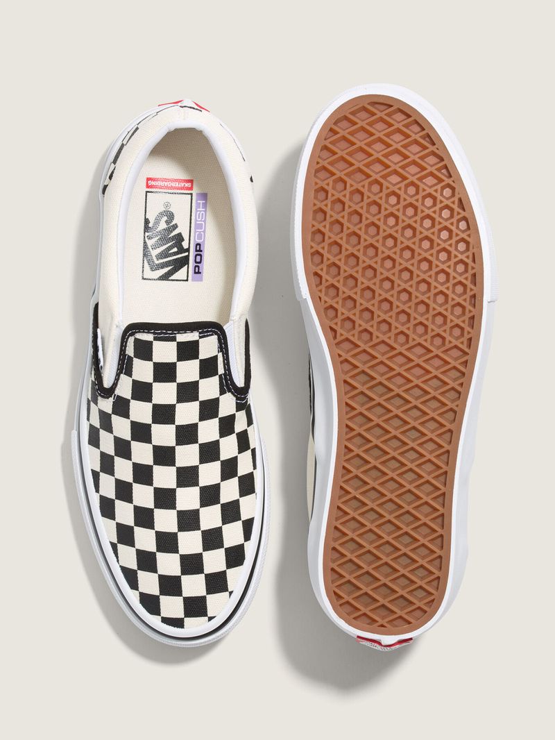 Zapatillas Mn Skate Slip-On (Checkerboard) Black/Off White