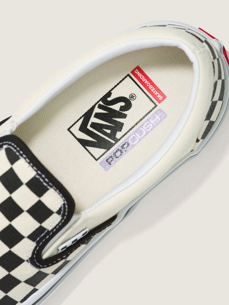 Zapatillas Mn Skate Slip-On (Checkerboard) Black/Off White
