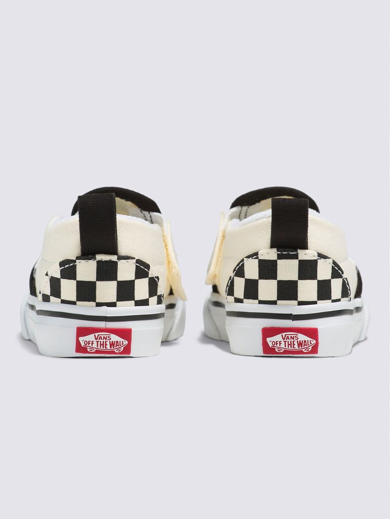 Zapatillas Slip-On V Toddler (1-4 años) (Checkerboard) Black/White