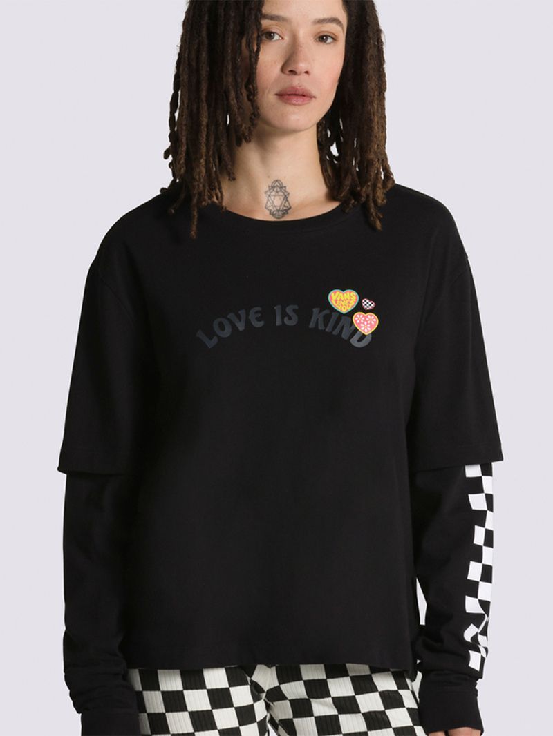 Polera Love Is Kind Twofer Black