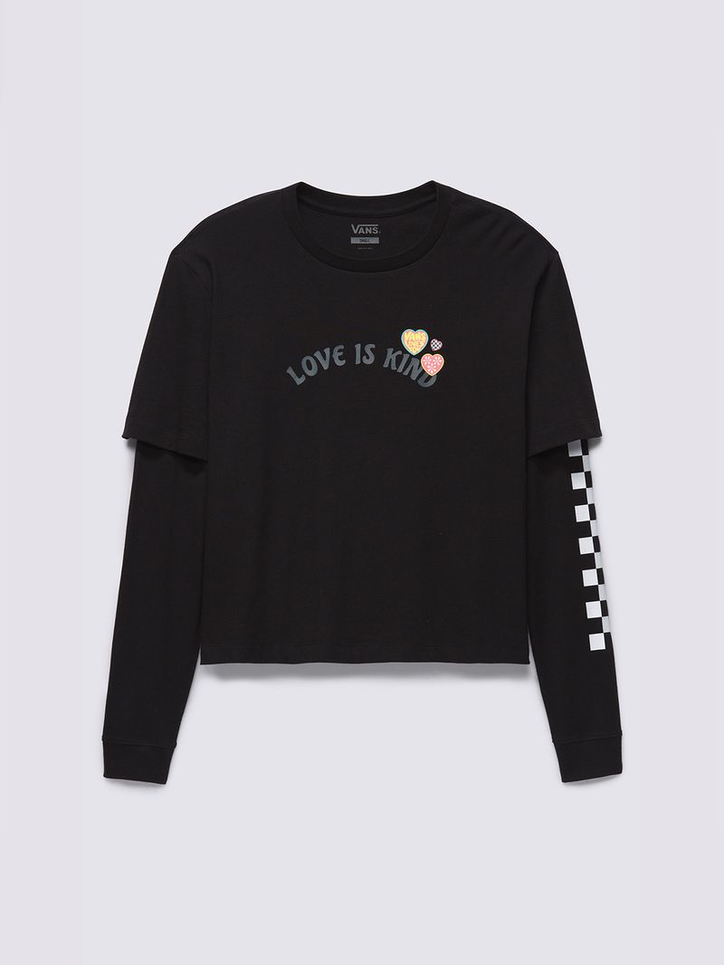 Polera Love Is Kind Twofer Black