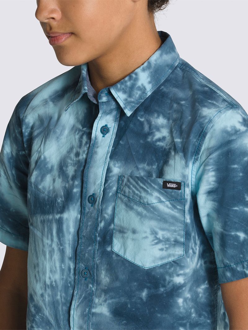 Camisa Viewside Woven SS (8-14 Años) Vans Teal