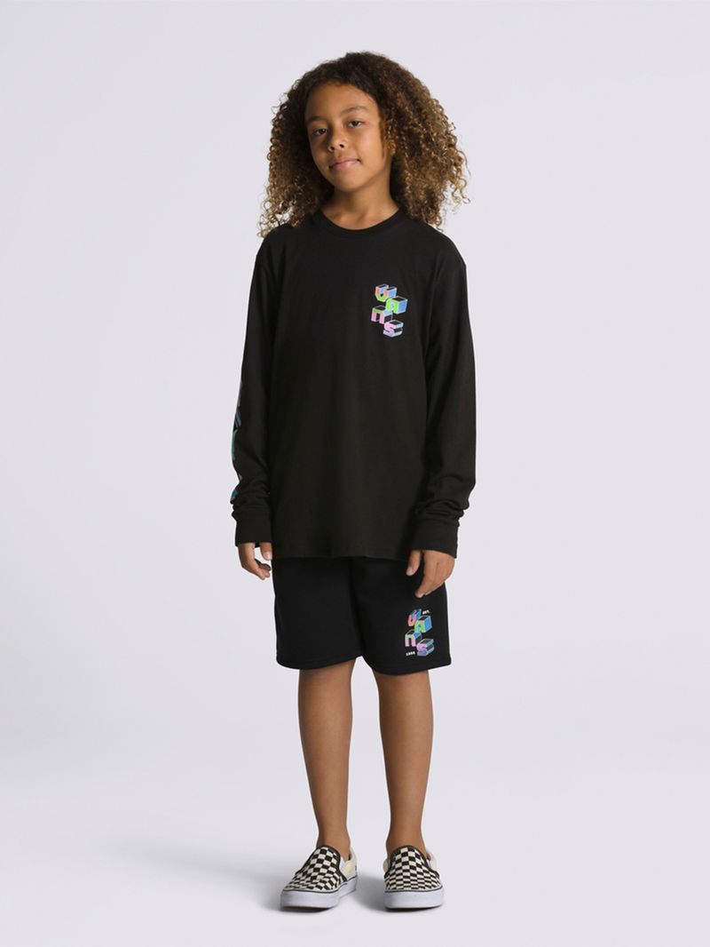Polera Digital Flash LS (8-14 Años) Black
