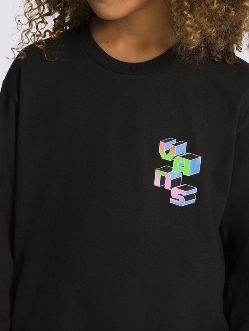 Polera Digital Flash LS (8-14 Años) Black