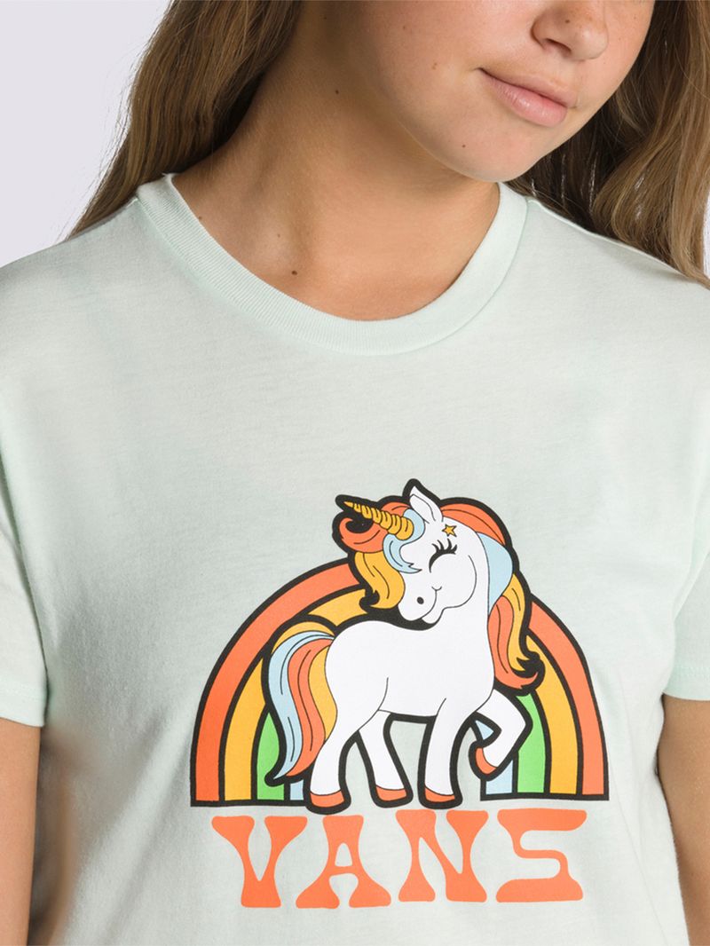 Polera Unicorn Rainbow Crew (8-14 Años) Clearly Aqua