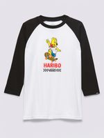 Polera Haribo Raglan (8-14 Años) White-Black