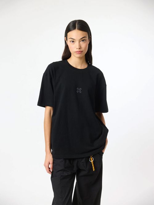 Polera M/C Unisex Bonfire Tee Negro Blue Banana