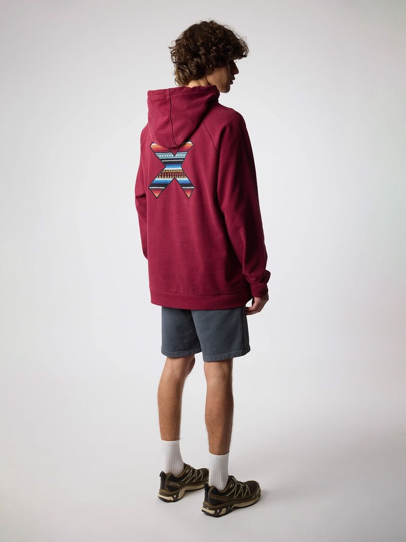 Poleron Unisex Classic Hoodie Burdeo Blue Banana