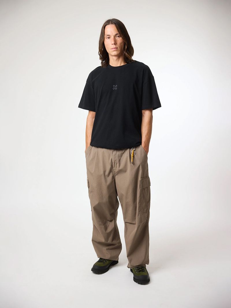 Polera M/C Unisex Bonfire Tee Negro Blue Banana