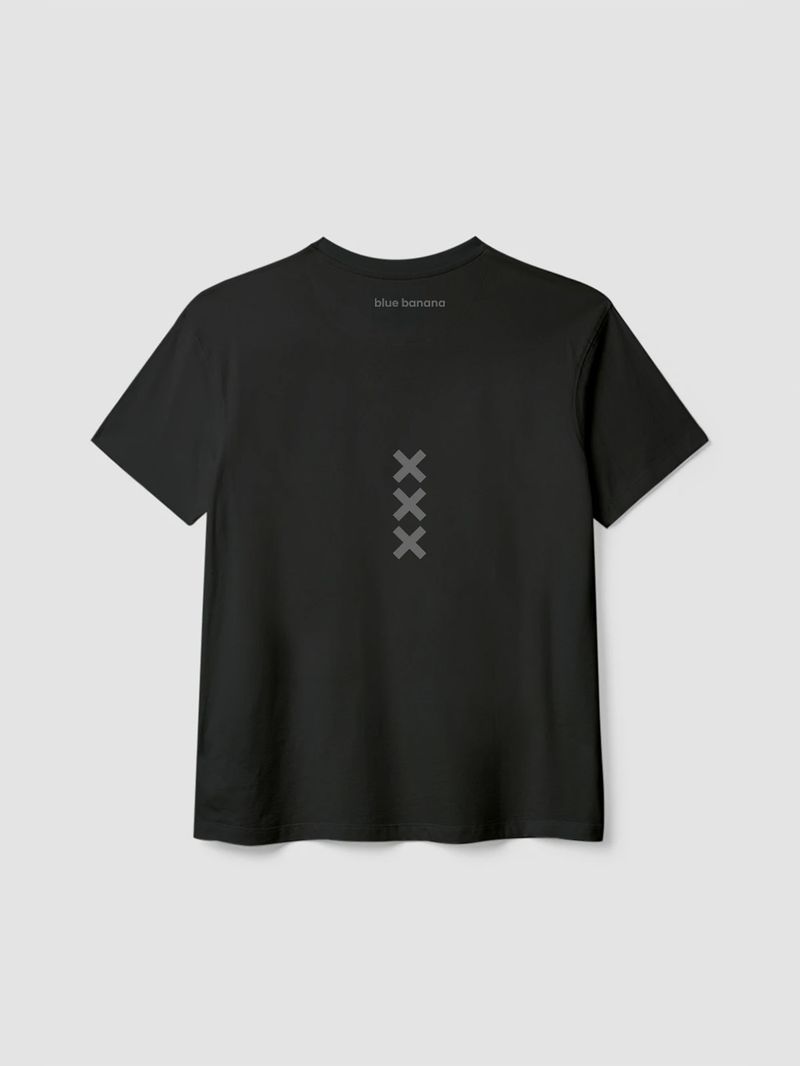 Polera M/C Unisex Bonfire Tee Negro Blue Banana