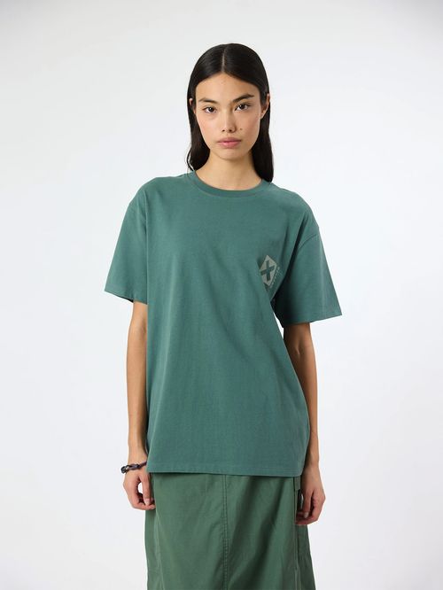 Polera M/C Unisex Nature Tee Verde Oscuro Blue Banana