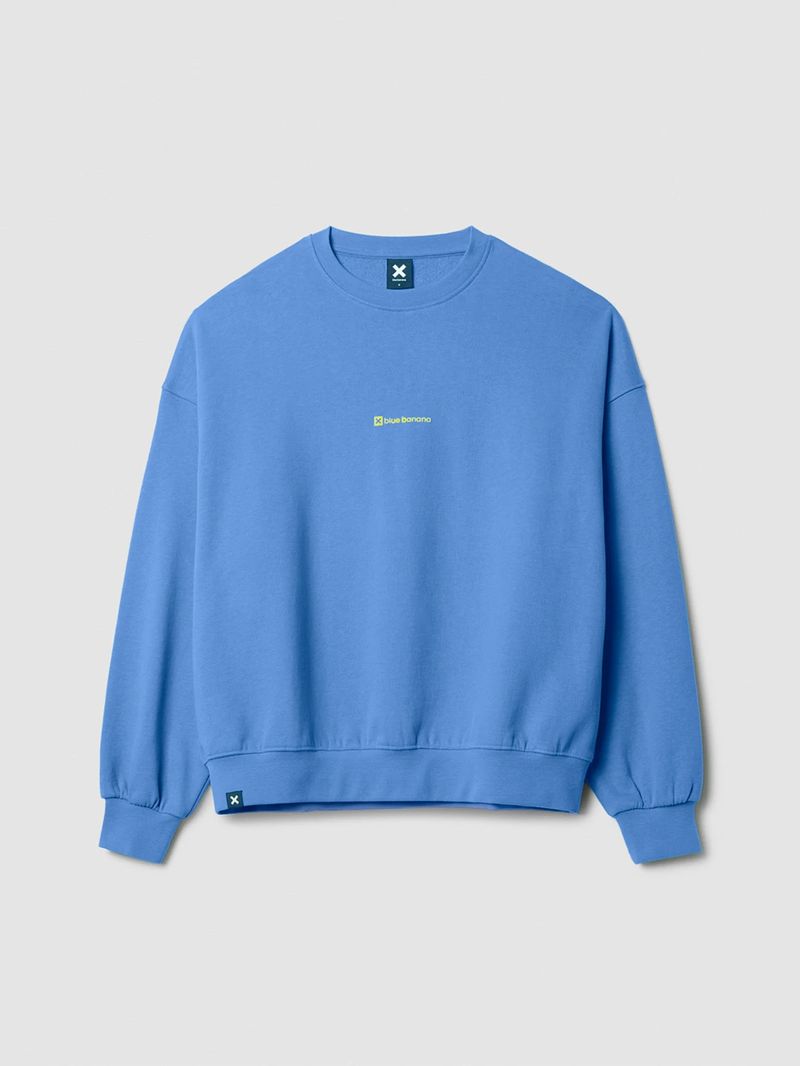 Poleron Unisex Clean Crew Celeste Blue Banana