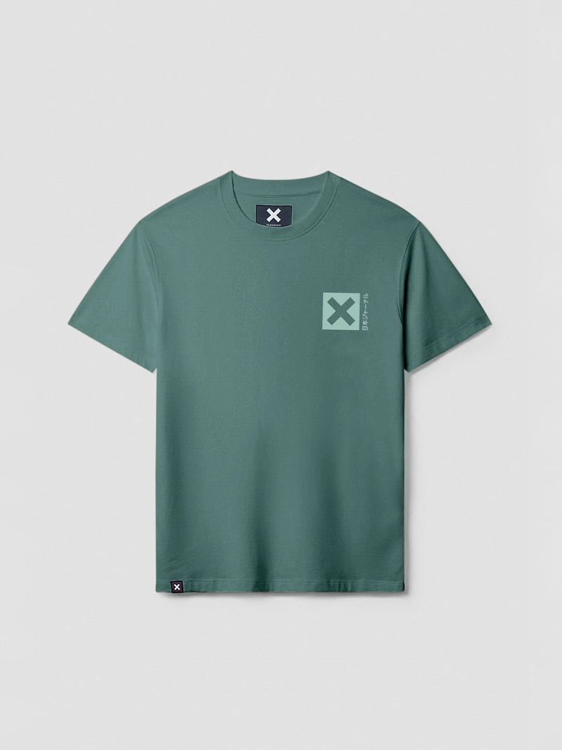 Polera M/C Unisex Nature Tee Verde Oscuro Blue Banana