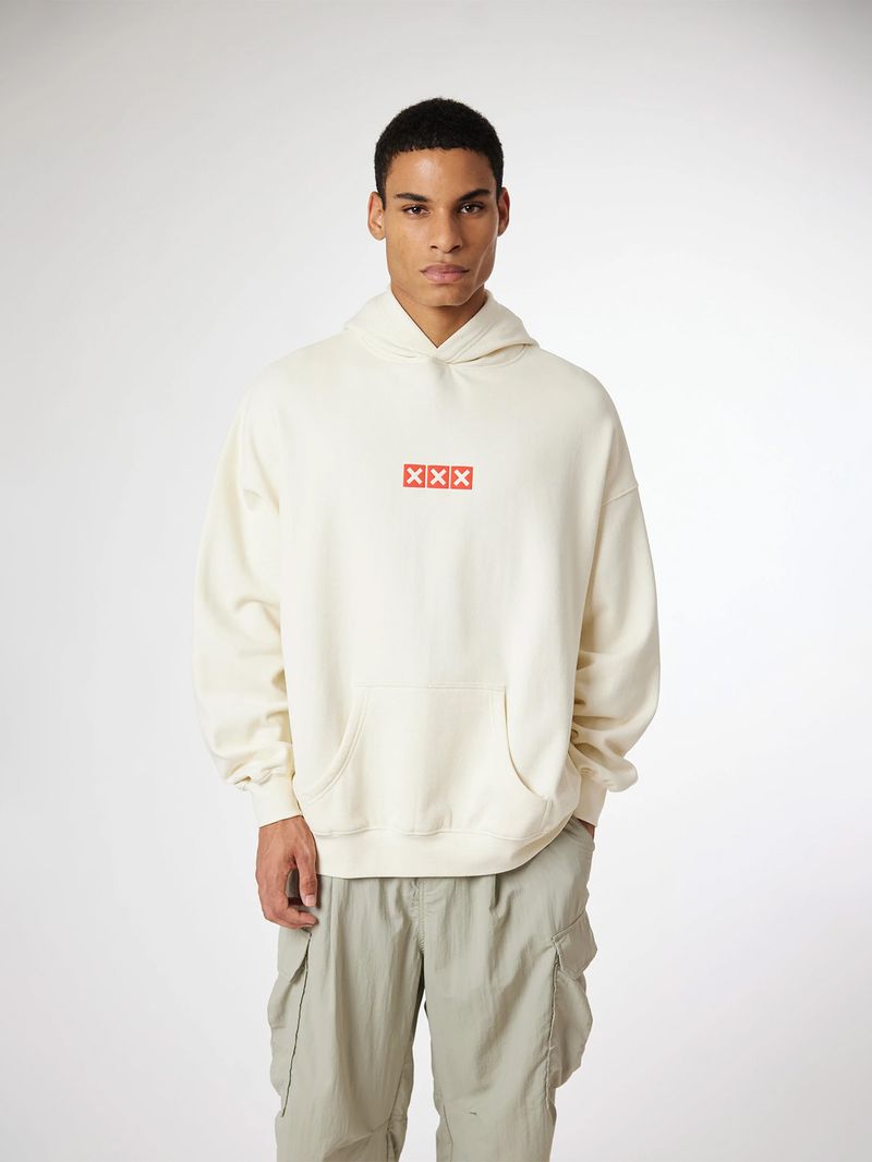 Poleron Unisex Native Hoodie Blanco Blue Banana