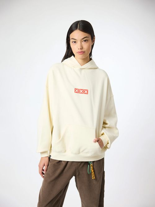 Poleron Unisex Native Hoodie Blanco Blue Banana