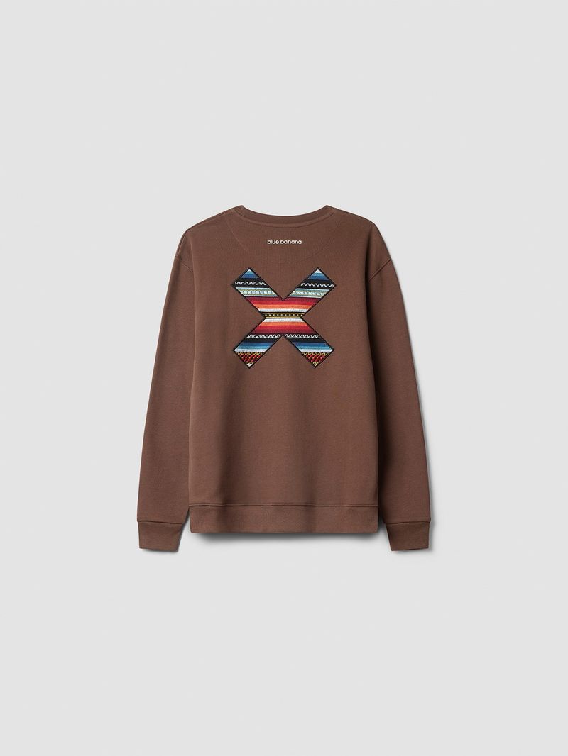 Poleron Unisex Classic Crew Café Blue Banana