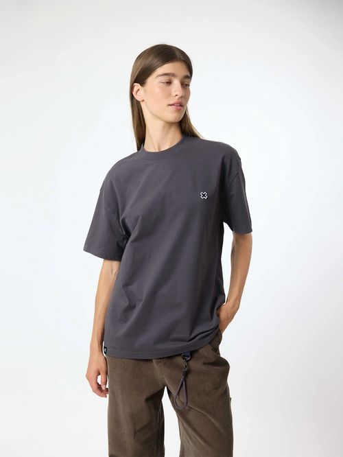 Polera M/C Unisex Patch Tee Negro Blue Banana