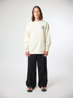 Poleron Unisex Nature Crew Marfil Blue Banana