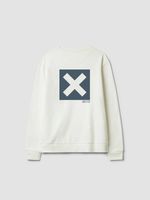 Poleron Unisex Nature Crew Marfil Blue Banana