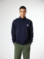 Poleron Unisex Iconic Half Zip Crew Azul Oscuro Blue Banana