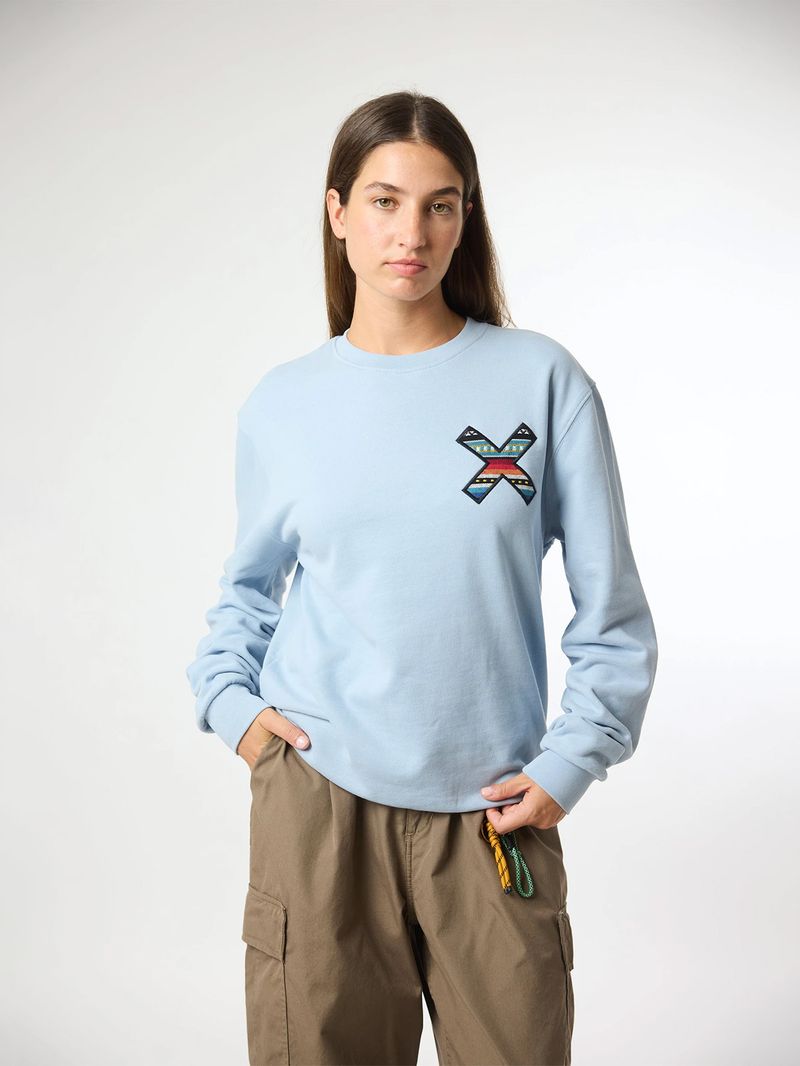 Poleron Unisex Classic Crew Celeste Blue Banana