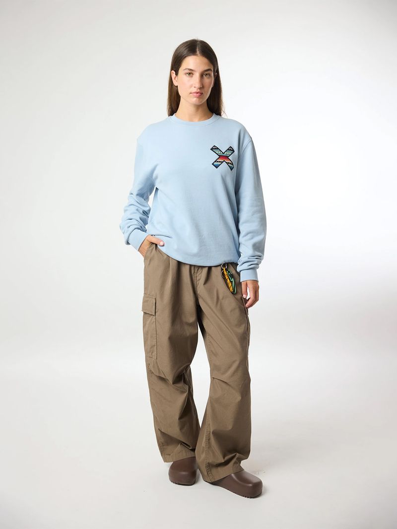 Poleron Unisex Classic Crew Celeste Blue Banana