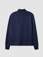 Poleron Unisex Iconic Half Zip Crew Azul Oscuro Blue Banana