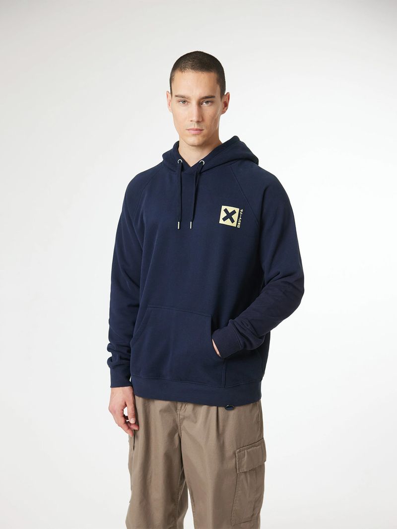 Poleron Unisex Nature Hoodie Azul Oscuro Blue Banana