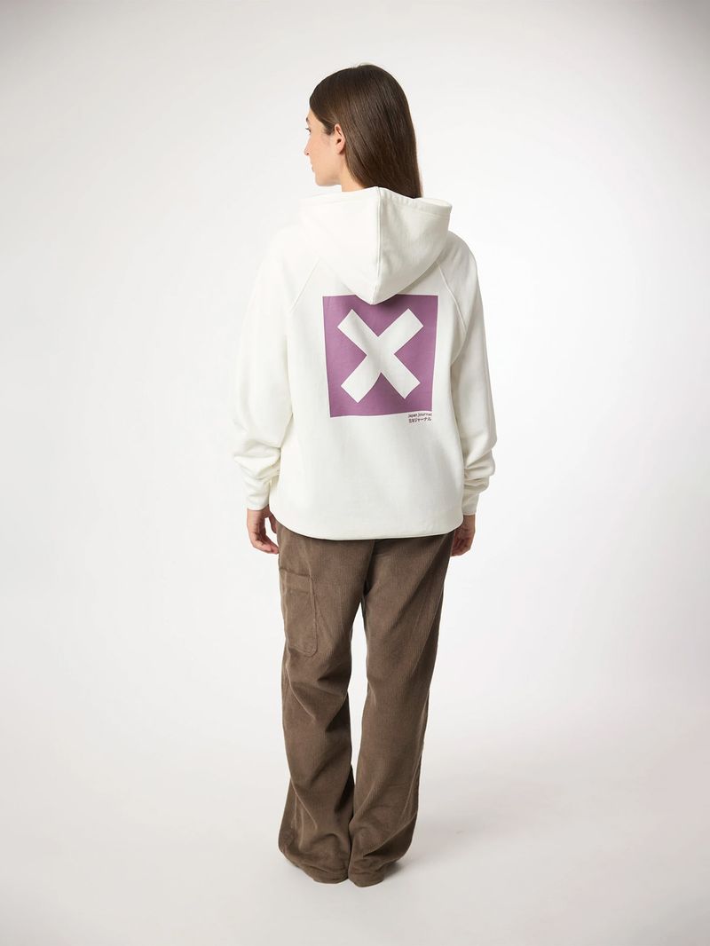 Poleron Unisex Nature Hoodie Blanco Blue Banana