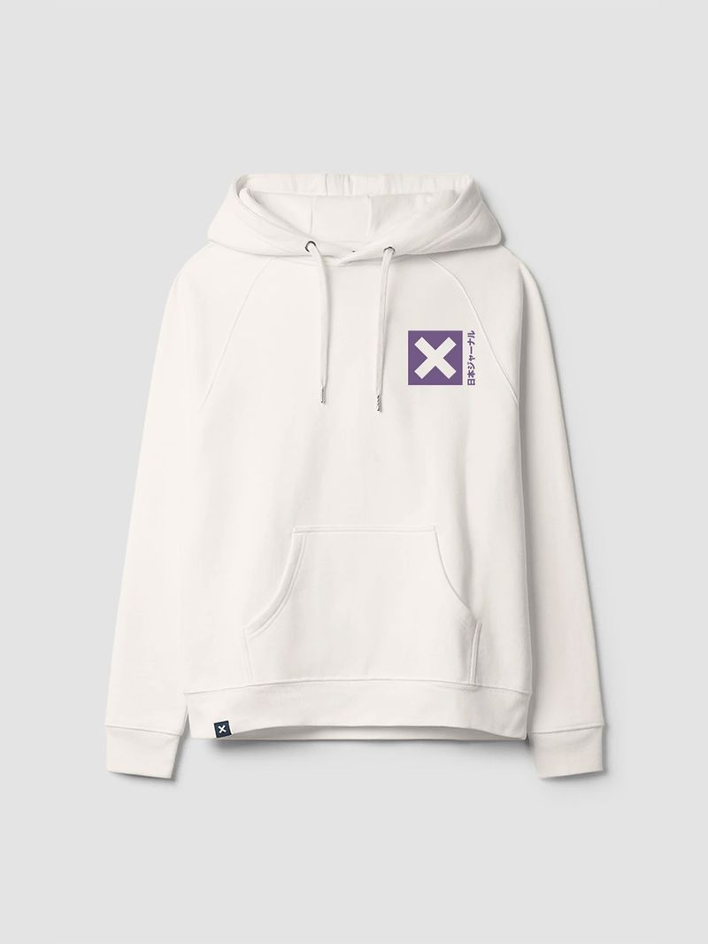 Poleron Unisex Nature Hoodie Blanco Blue Banana