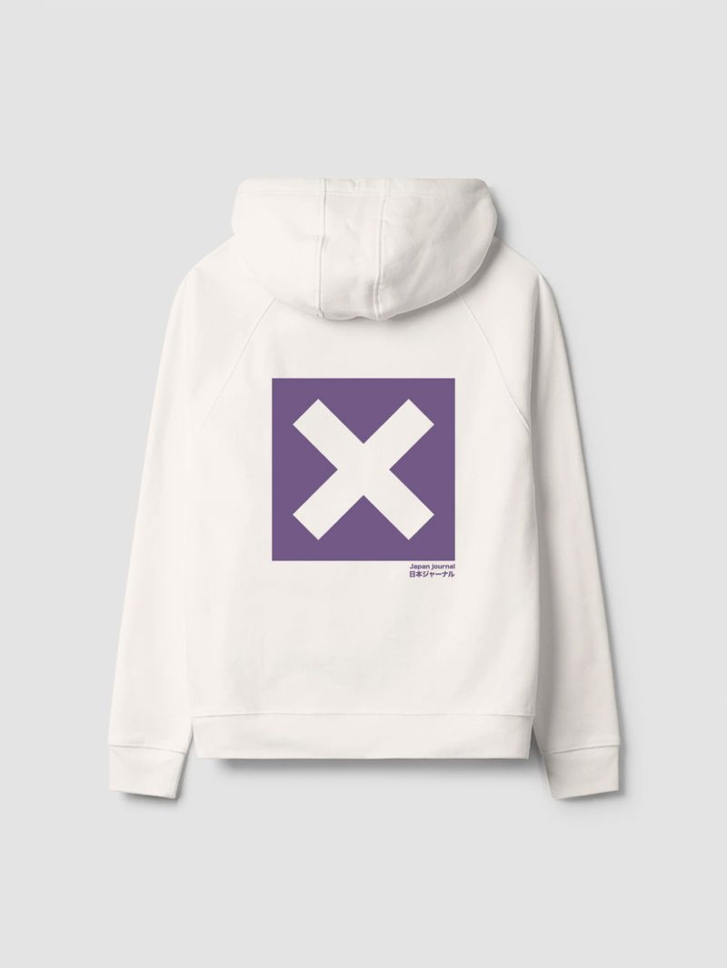 Poleron Unisex Nature Hoodie Blanco Blue Banana