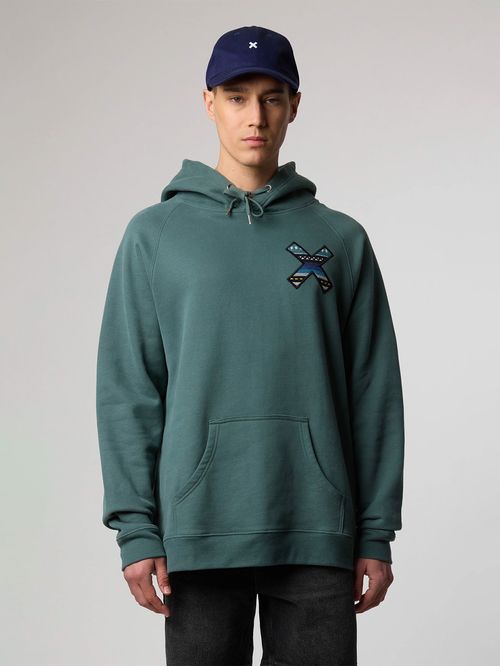 Poleron Unisex Classic Hoodie Verde Oscuro Blue Banana