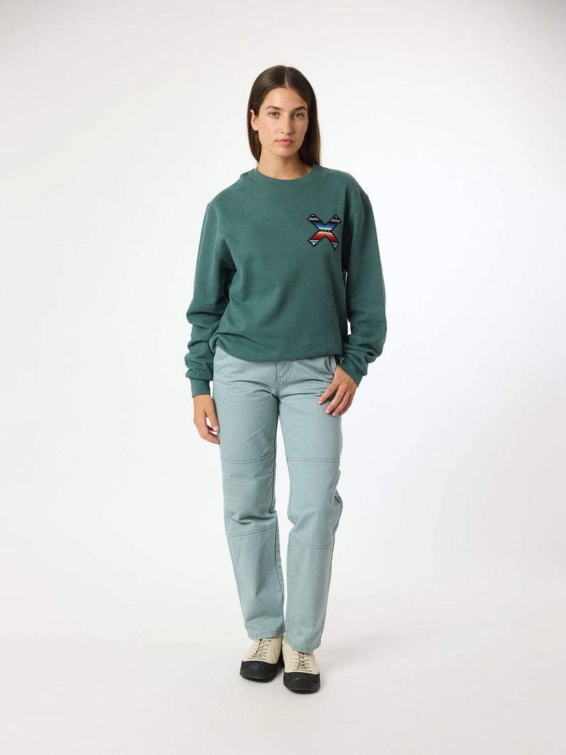 Poleron Unisex Classic Crew Verde Oscuro Blue Banana
