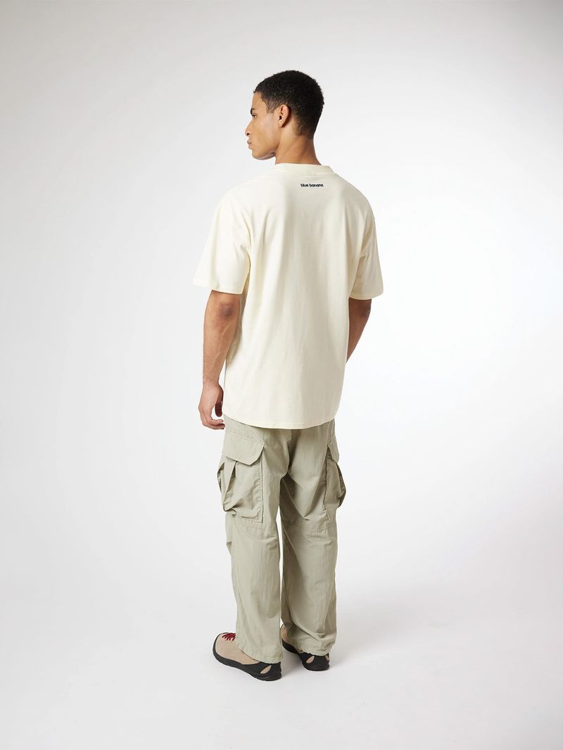 Polera M/C Unisex Patch Tee Blanco Blue Banana