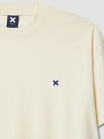 Polera M/C Unisex Patch Tee Blanco Blue Banana