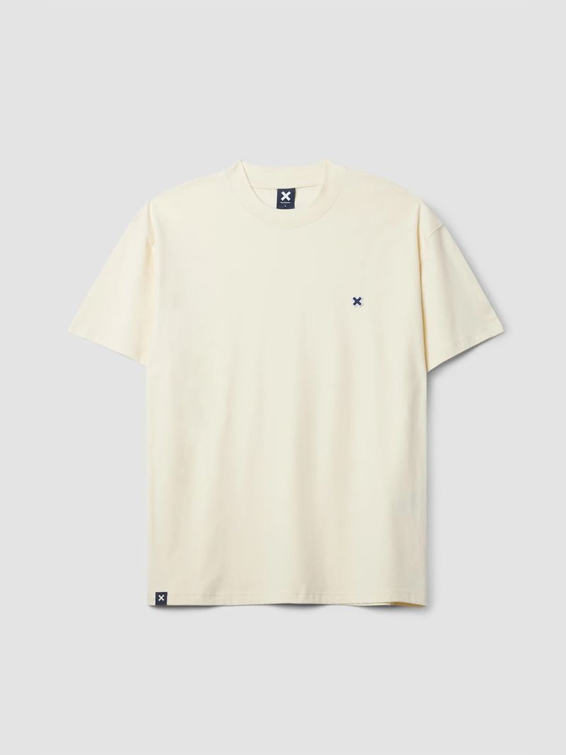 Polera M/C Unisex Patch Tee Blanco Blue Banana