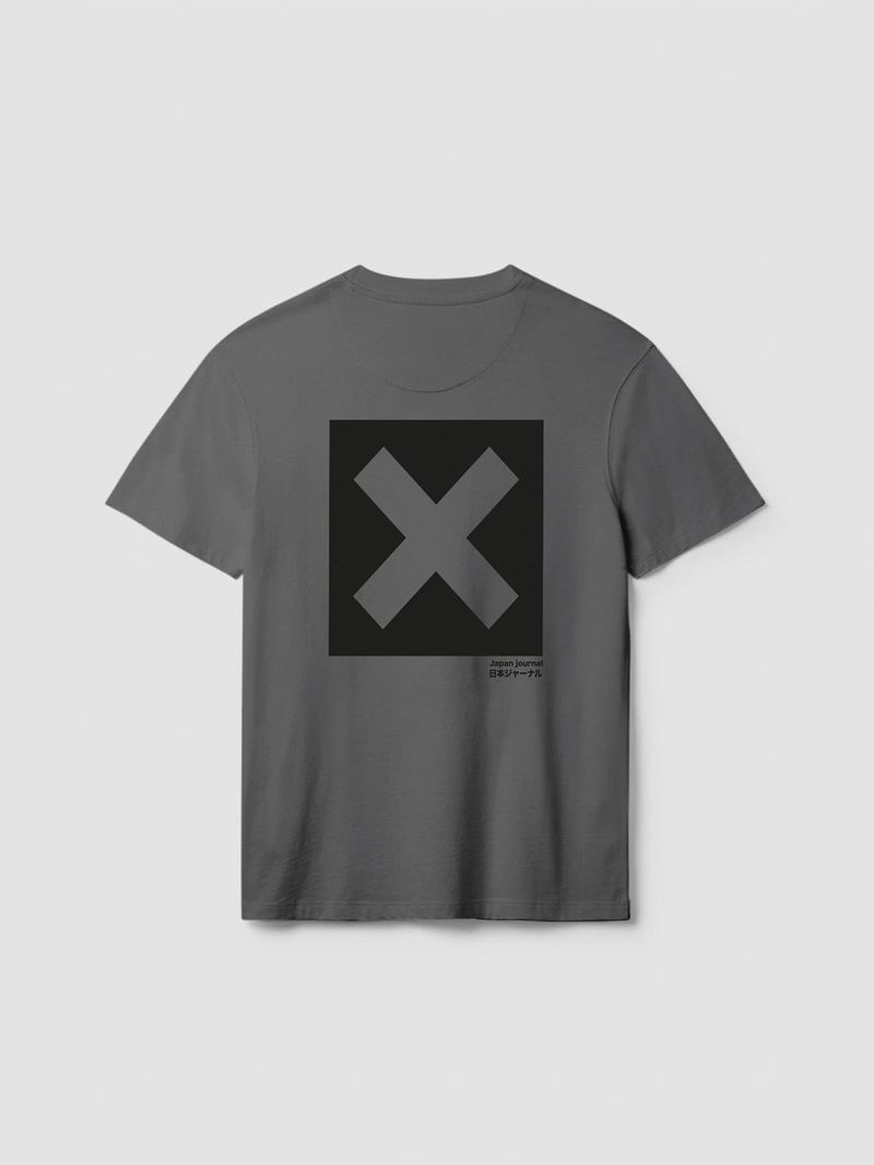 Polera M/C Unisex Nature Tee Gris Oscuro Blue Banana