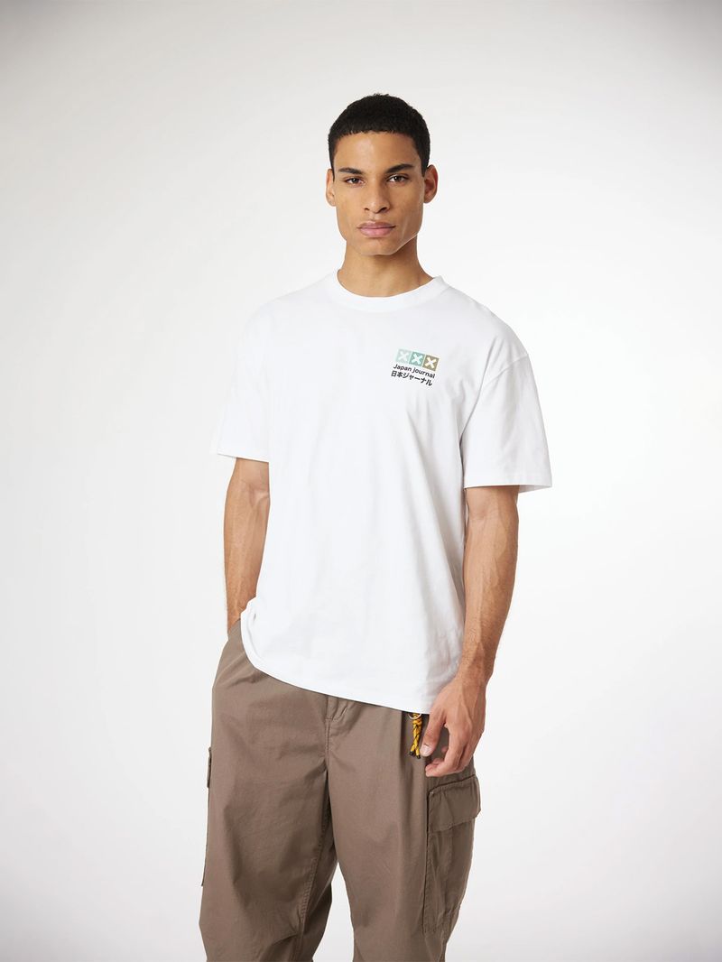 Polera M/C Unisex Square Tee Blanco Blue Banana