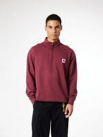 Poleron Unisex Iconic Half Zip Crew Burdeo Blue Banana