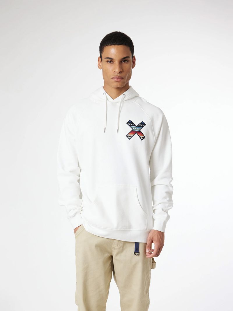 Poleron Unisex Classic Hoodie Blanco Blue Banana