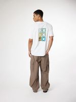 Polera M/C Unisex Square Tee Blanco Blue Banana