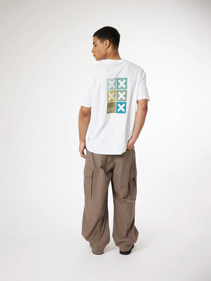 Polera M/C Unisex Square Tee Blanco Blue Banana