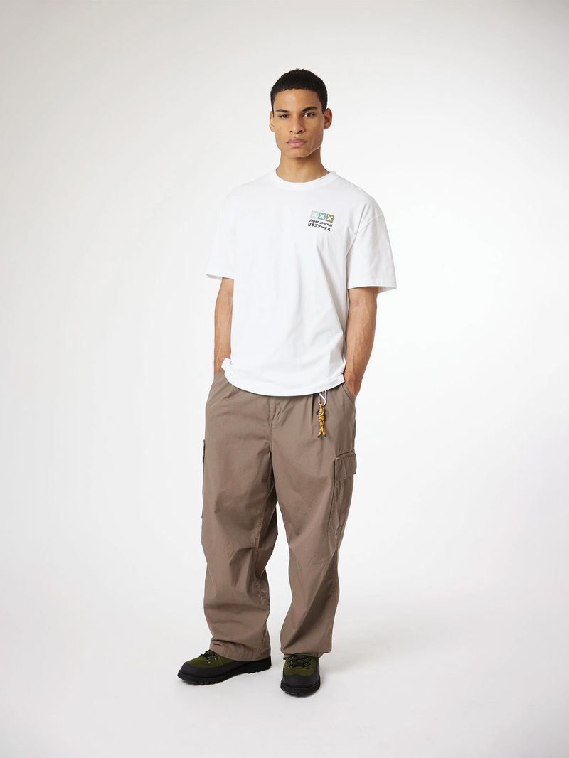 Polera M/C Unisex Square Tee Blanco Blue Banana